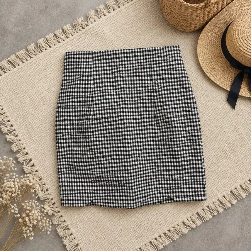 [BUNJANG] Checkered Mini Skirt / 새상품:) 체크무늬 미니스커트