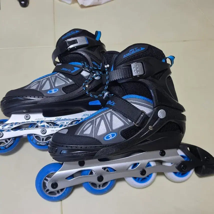 [BUNJANG] Inline Skates Wheel Set - Black/Blue / 인라인 스케이트 휠셋 블랙/블루