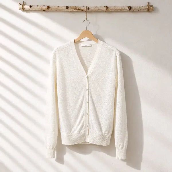 [BUNJANG] ORR Basic V-Neck Fine Wool 100% Cardigan - Size S / 오르 베이직 브이넥 파인 울 100% 가디건 S사이즈