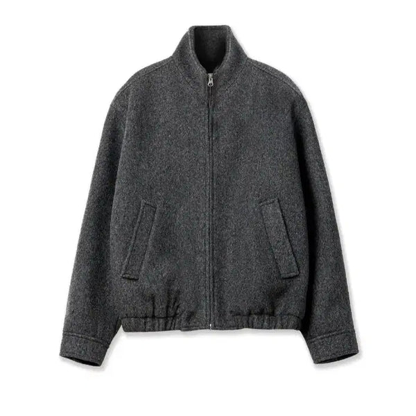 [BUNJANG] Steady Everywhere Highneck Wool Blouson Jacket Dark Gray / [2] 스테디 에브리웨어 하이넥 울 블루종 자켓 다크 그레이