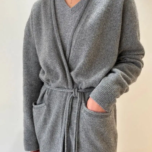 [BUNJANG] J.rium Racoon Robe Cardigan - Gray / 무배 제이리움 샬레 라쿤 로브 가디건 - 그레이