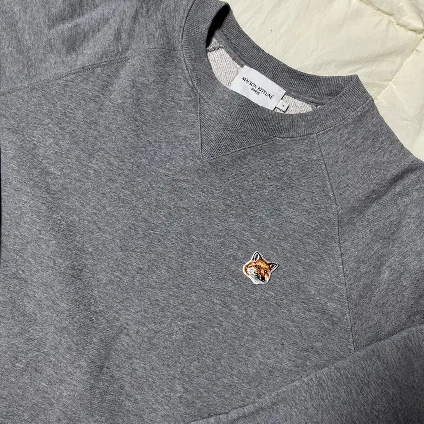 [BUNJANG] Maison Kitsuné Fox Head Sweatshirt Grey M / 메종키츠네 폭스헤드 맨투맨 그레이m