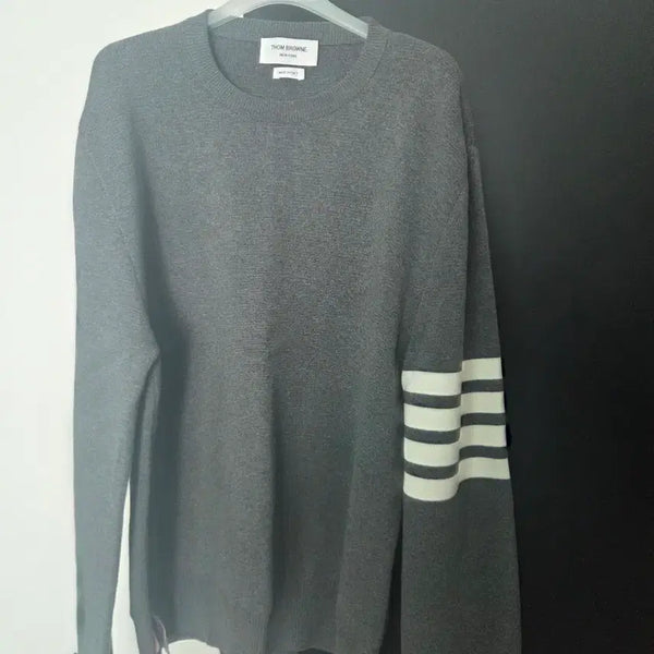 [BUNJANG] Thom Browne Grey Knit Sweater Size 4 (Approx. 105) / 톰브라운 니트