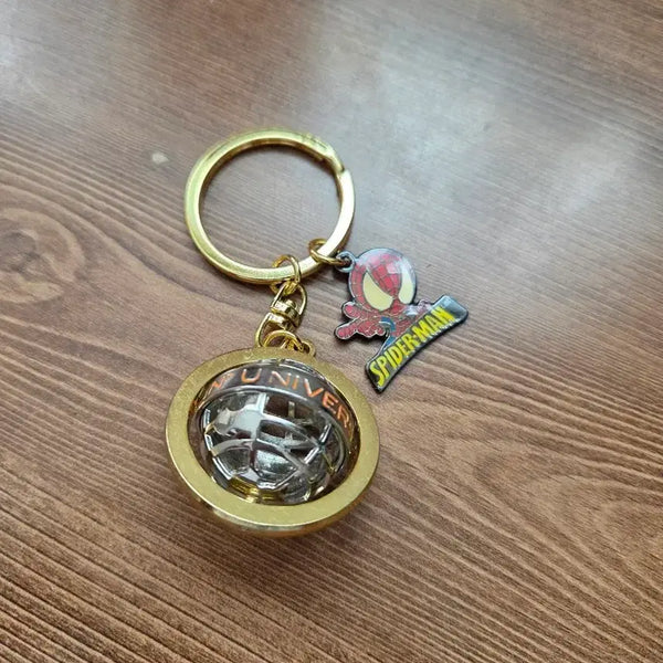 [BUNJANG] Universal Studios Spider-Man Globe Keychain / 유니버셜스튜디오 지구본 스파이더맨 키링