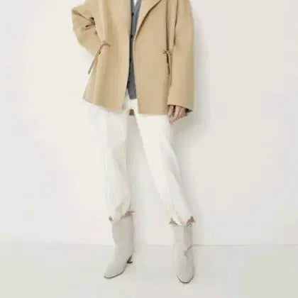 [BUNJANG] System Drawstring Half Coat / 한섬 시스템 드로우스트링 하프코트