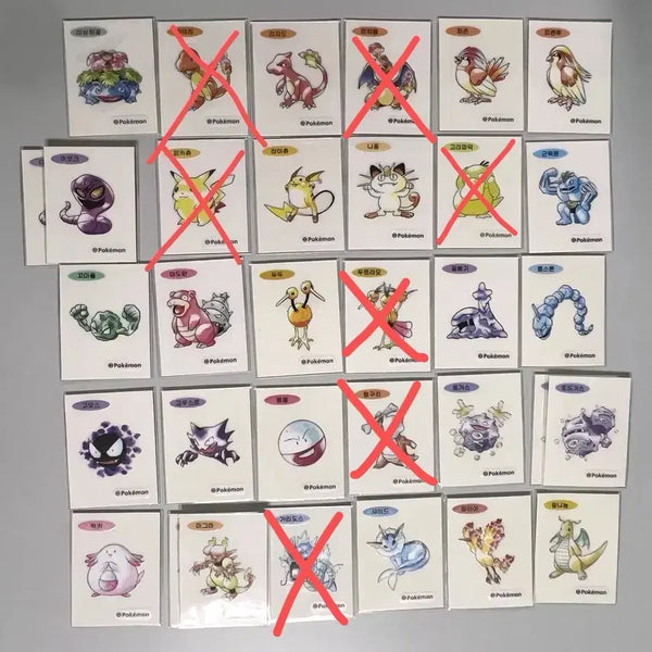 [BUNJANG] Pokemon Artwork Stickers Bundle Set / 포켓몬 아트웍 띠부씰 판매