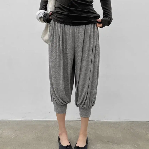 [BUNJANG] Aladdin Harem Pants (Gray, Black) / 알라딘 하렘 팬츠 (그레이, 블랙)