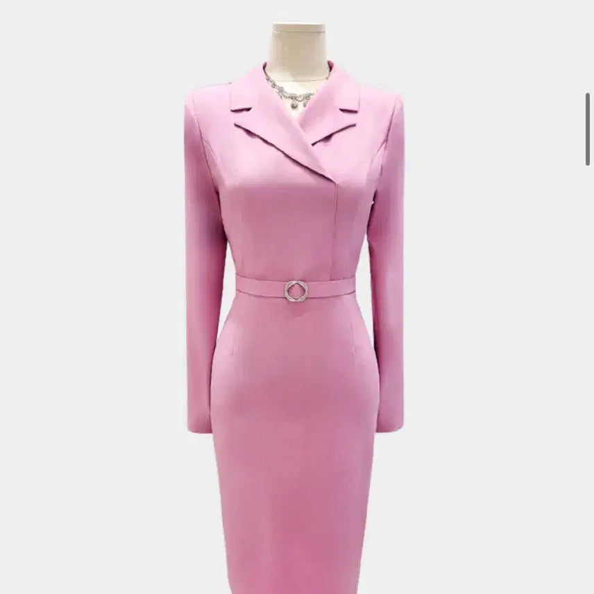 [BUNJANG] Wrap Dress - Pink / 아나운서 원피스