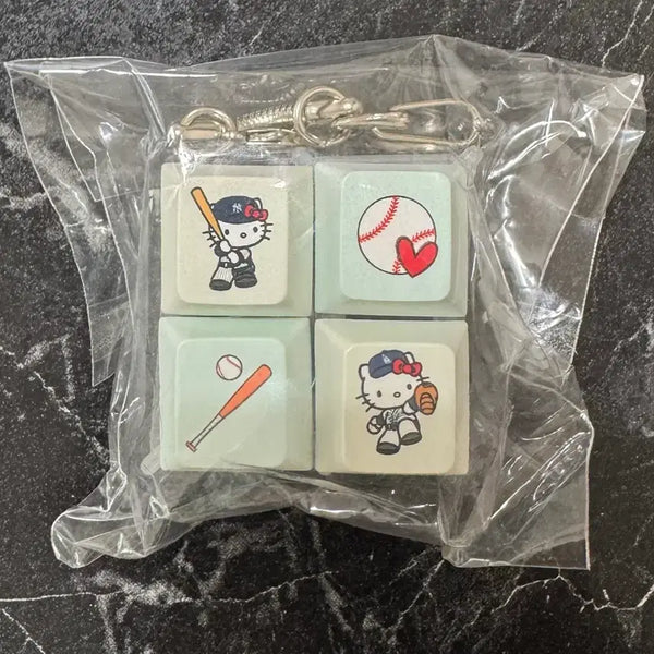 [BUNJANG] Hello Kiki 4-Keycap Keyring / [새상품] 헬로키키 4구 키캡 키링