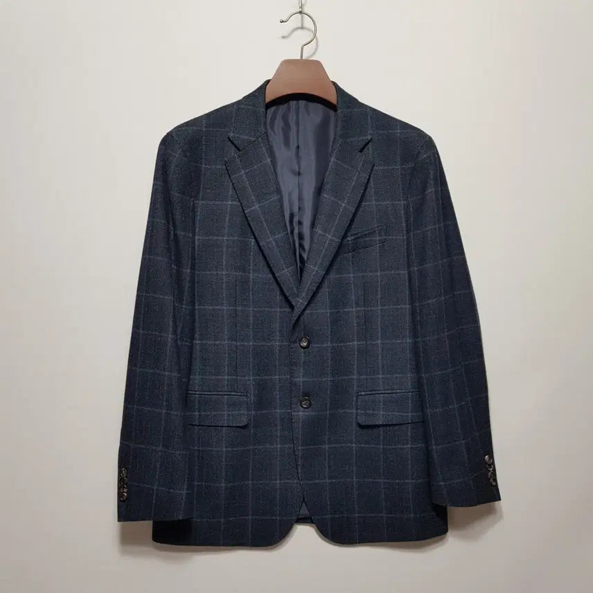[BUNJANG] Daks Loro Piana Wool Check Dark Navy Jacket / 닥스/로로피아나원단모직자켓/100~슬림105/체크다크네이비/파라오쇼핑
