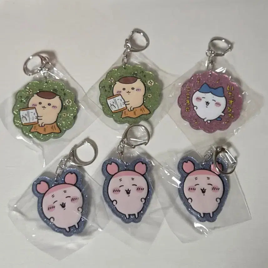 [BUNJANG] Cheekawa Acrylic Keyring Collection / 먼작귀 치이카와 아크릴 키링 쿠리만쥬 카니 하치와레