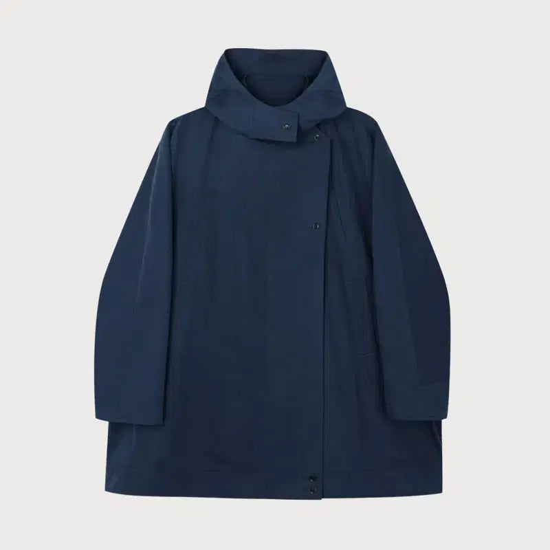 [BUNJANG] Ethos Hood Light Midi Coat (Navy) / 에토스 ETHOS HOOD LIGHT MIDI COAT(NAVY)