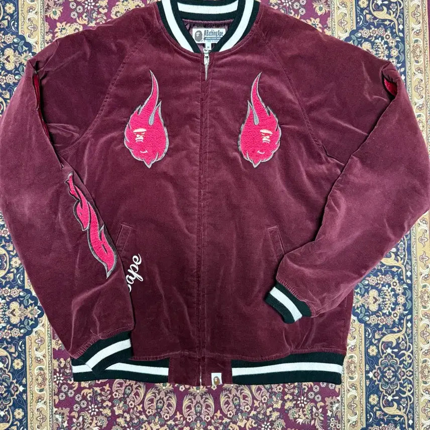 [BUNJANG] BAPE Souvenir Velvet Jacket / 베이프 수베니어 벨벳 자켓