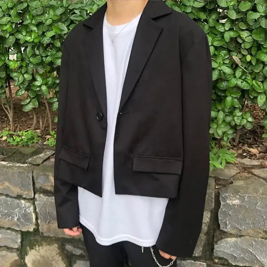 [BUNJANG] Conperolang Cropped Blazer Free Size / 콘페로랑/크롭 블레이저프리 SlZE (사진 첩부)