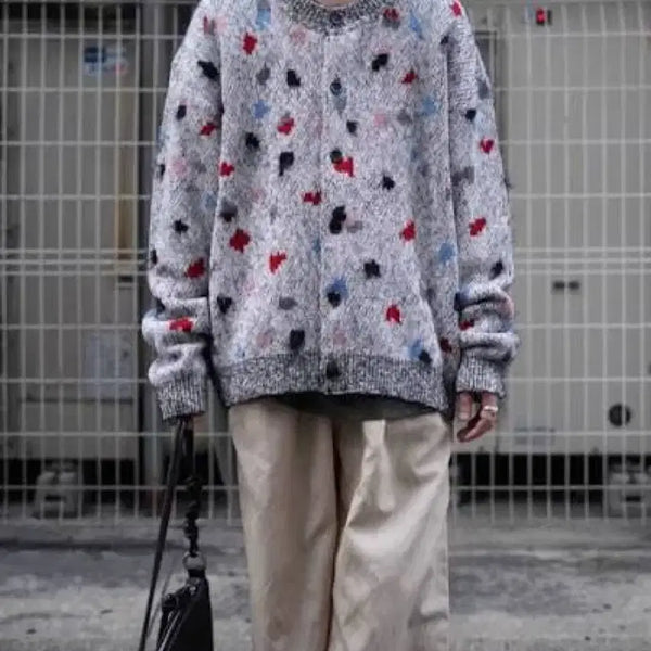[BUNJANG] Kota Gushiken Doodle Pattern Cardigan / Kota gushiken doodle 가디건 (1)