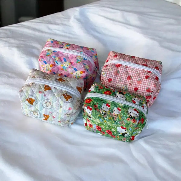 [BUNJANG] Handmade Square Pouch - Cosmetic Bag / <핸드메이드> 산리오 캐릭터 사각 파우치 화장품파우치 입체파우치 판매합니다