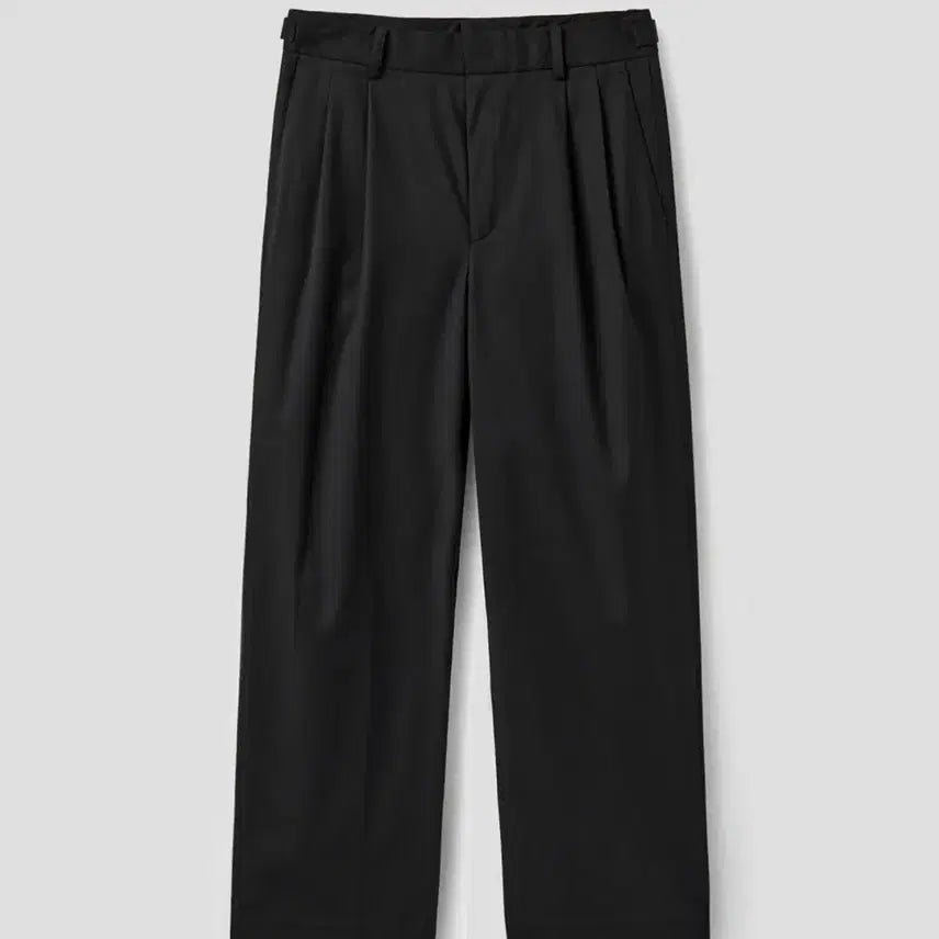 [BUNJANG] Union Blue Herringbone Wide Slacks - Black, Size S / 유니온블루 헤링본 슬랙스 S 새상품 블랙 판매