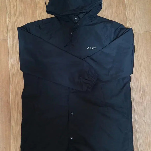 [BUNJANG] OBEY Black Long Sleeve Hooded Jacket / 오베이 블랙 긴팔 후드 자켓