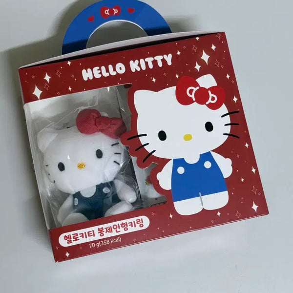 [BUNJANG] 7-Eleven Hello Kitty Plush Keychain White / 세븐일레븐 헬로키티 인형 키링 화이트