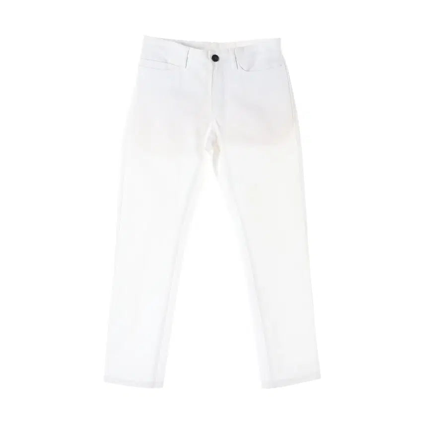 [BUNJANG] Berluti Leather Patch Detail Cotton Denim Pants / 벨루티 가죽 패치 디테일 코튼 데님 팬츠