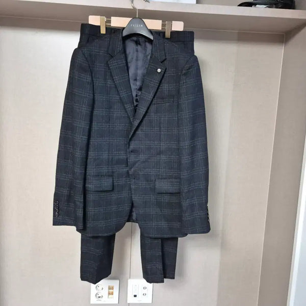 [BUNJANG] Customellow Men's Check Suit Set-up / 100)커스텀멜로우 남성 체크 수트 셋업