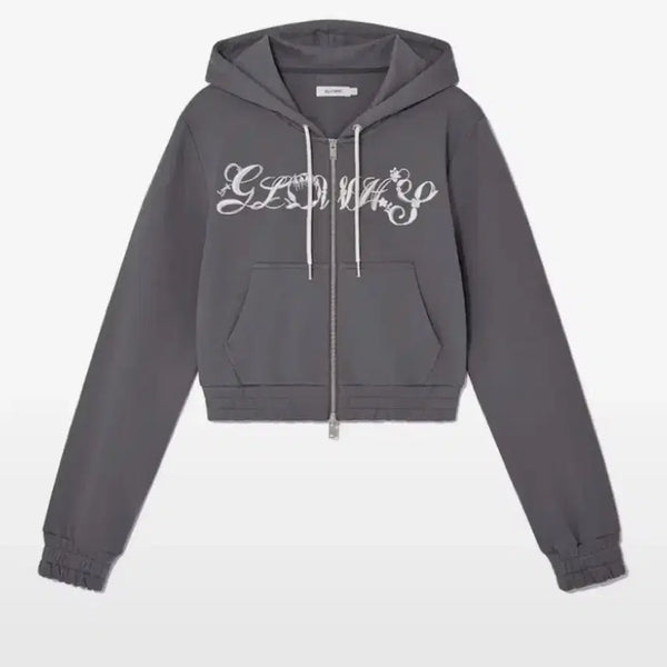 [BUNJANG] Glonny BONNIE CROP ZIP UP (CHARCOAL) / 글로니 BONNIE CROP ZIP UP (CHARCOAL)
