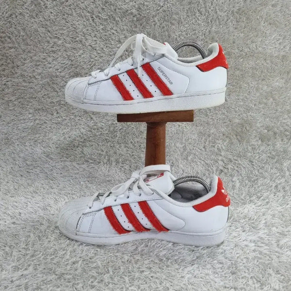 [BUNJANG] Adidas Superstar White/Red Sneakers / 235 아디다스 슈퍼스타 흰빨 스니커즈