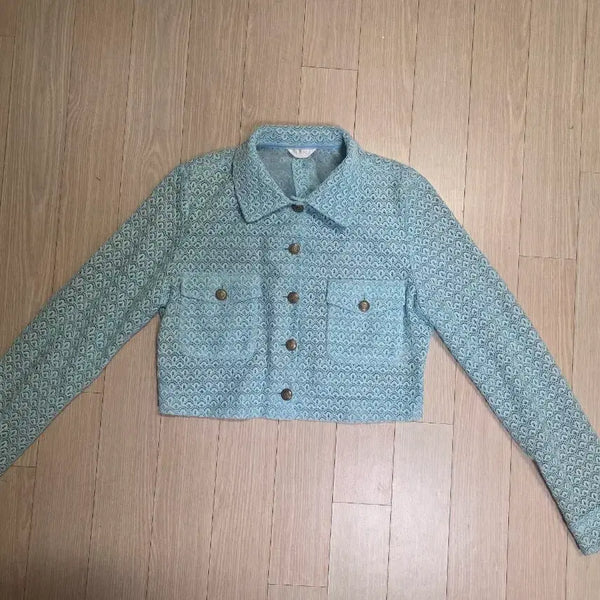 [BUNJANG] MINE Lace Crop Jacket / 여자M 55~66한섬 마인mine  레이스 크롭 자켓 가을자켓 하객룩 데이트룩