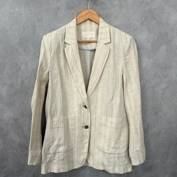 [BUNJANG] Plastic Island Linen Jacket (Size S) / 플라스틱아일랜드 린넨 자켓 S