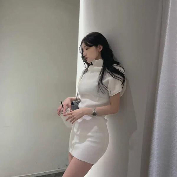 [BUNJANG] Cloud Knit Dress Grey / 플립 구름 니트 원피스 그레이색상