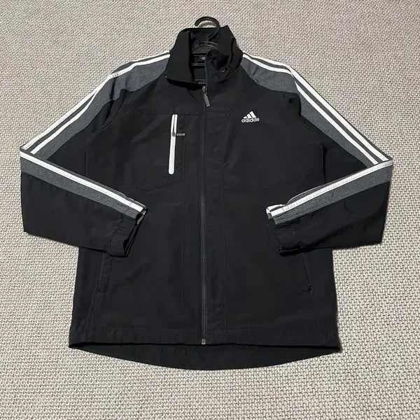 [BUNJANG] Adidas Black Woven Windbreaker Jacket / M 아디다스 블랙 우븐 바람막이 A0924
