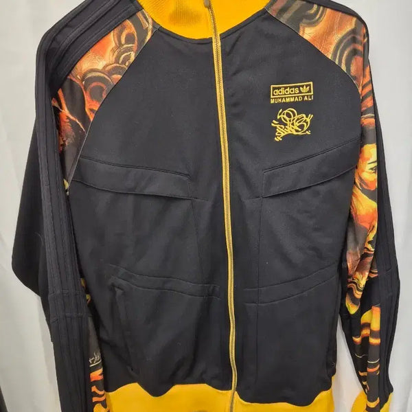 [BUNJANG] Adidas Muhammad Ali Track Jacket Black/Yellow / 아디다스 무하마드 알리 트랙재킷 블랙/옐로우