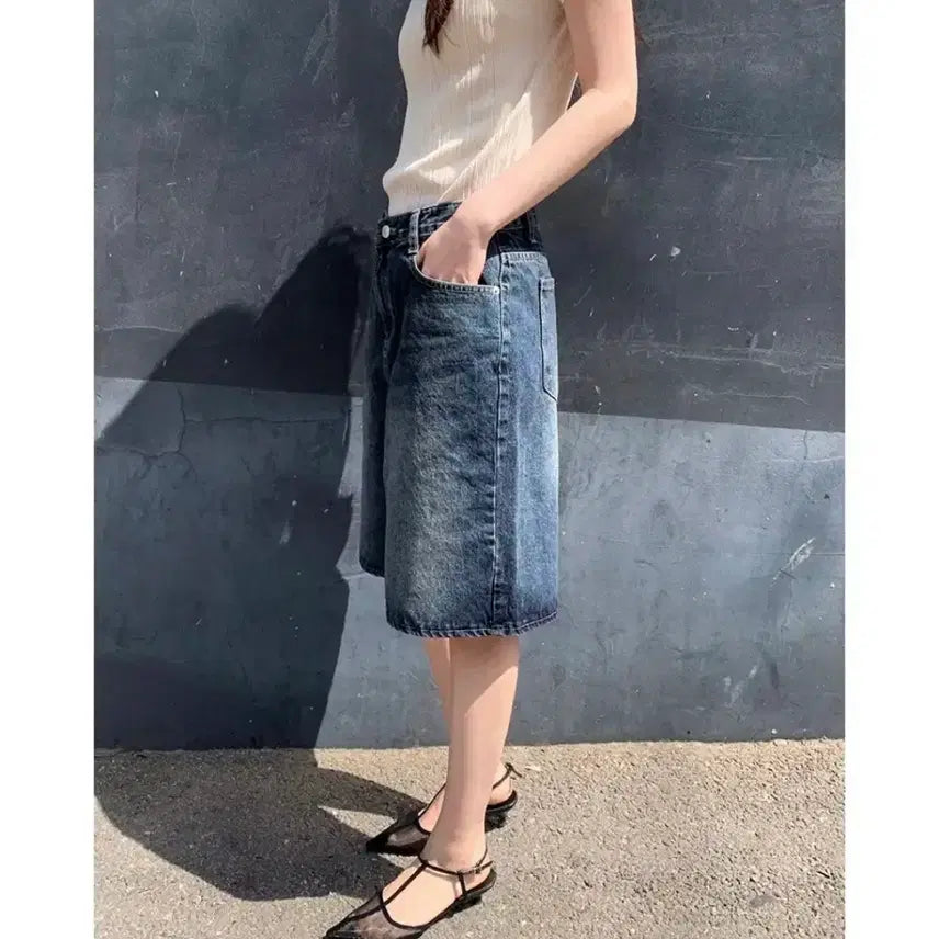 [BUNJANG] High-Quality Washed Bermuda Shorts / 하이퀄리티 워싱 버뮤다 팬츠