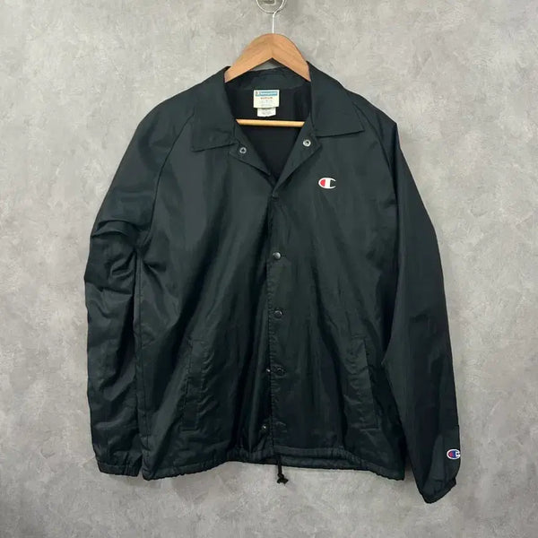 [BUNJANG] Champion Black Windbreaker Jacket M / 챔피온 블랙 바람막이 점퍼 M