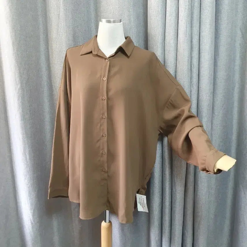[BUNJANG] Brown Oversized Shirt / 브라운 오버 남방