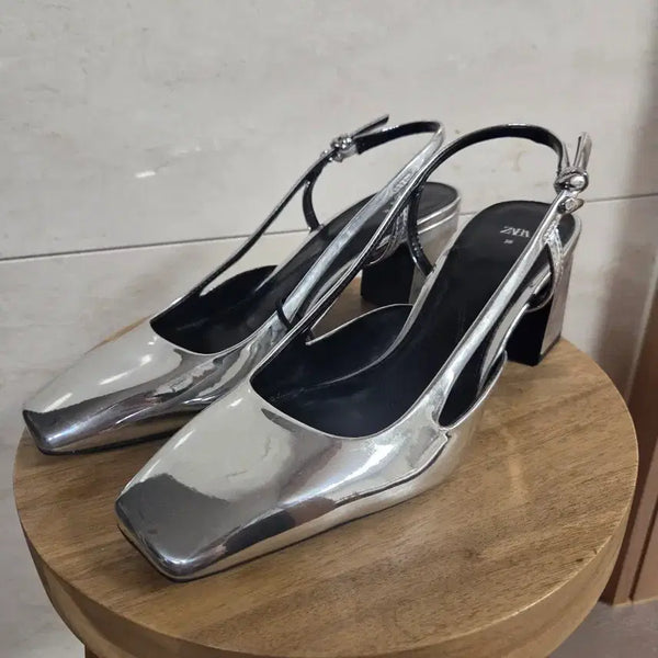 [BUNJANG] ZARA Silver Heels Shoes / 자라 구두 신발 판매합니다