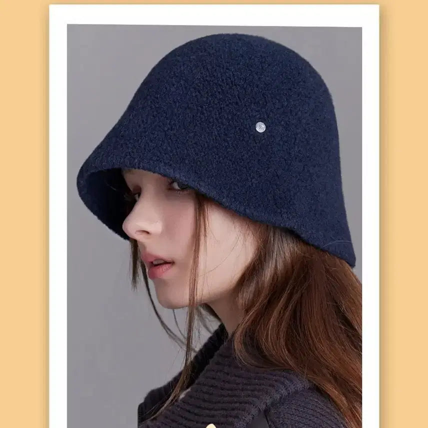 [BUNJANG] White Sands Wool Knit Bucket Hat / 새상품) 화이트샌즈 뽀글 울 니트 버킷햇