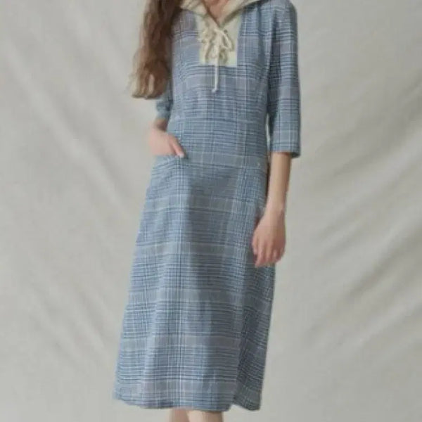 [BUNJANG] ACRO Check Midi Dress / 아크로 원피스