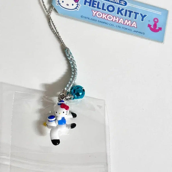 [BUNJANG] Hello Kitty Vintage Seagull Strap Keychain (2002) / 헬로키티 고전키티 지역한정 갈매기 새 스트랩 키링