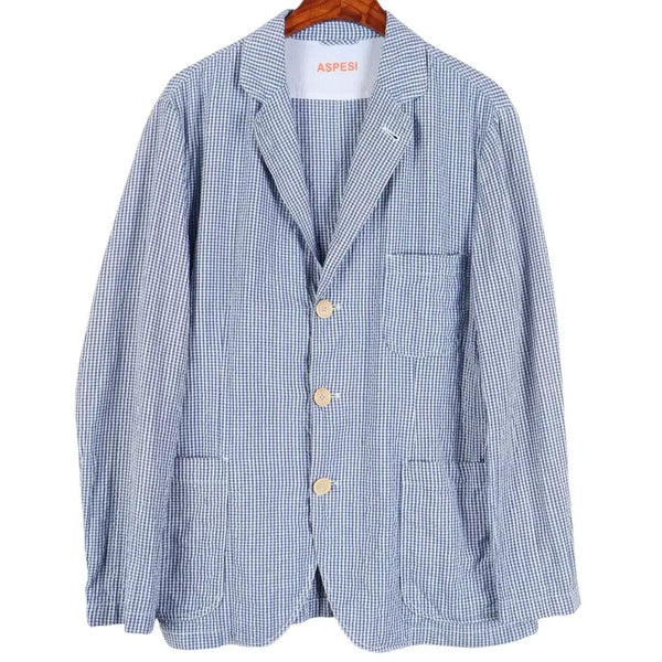 [BUNJANG] Aspesi Seersucker Blazer Jacket L / 아스페시 ASPESI 시어서커 블레이저 자켓 L /k4922