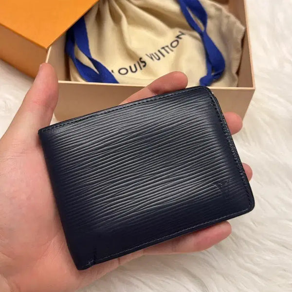 [BUNJANG] Louis Vuitton Epi Leather Bifold Wallet Navy / (급처) 루이비통 에피 반지갑