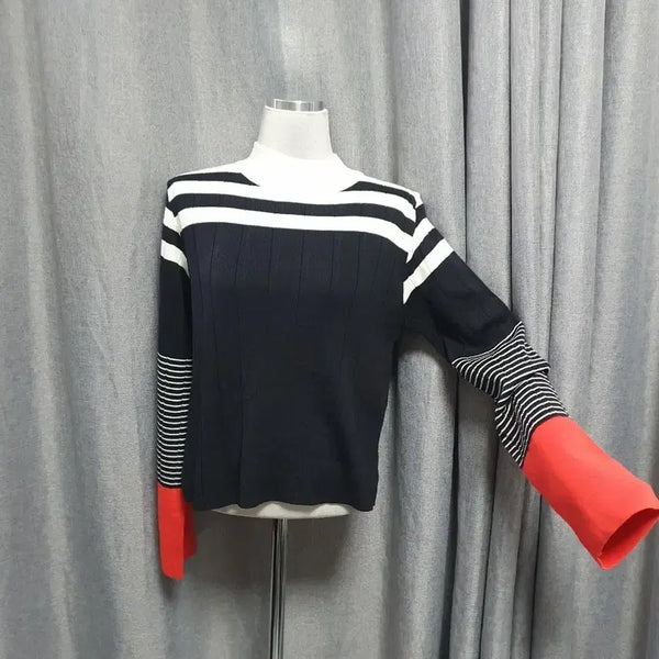 [BUNJANG] Contrast Sleeve Knit / 소매배색 니트