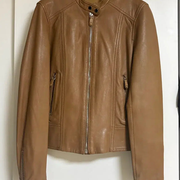 [BUNJANG] Massimo Dutti Brown Leather Rider Jacket / 마시모두띠 브라운 레더자켓 라이더자켓