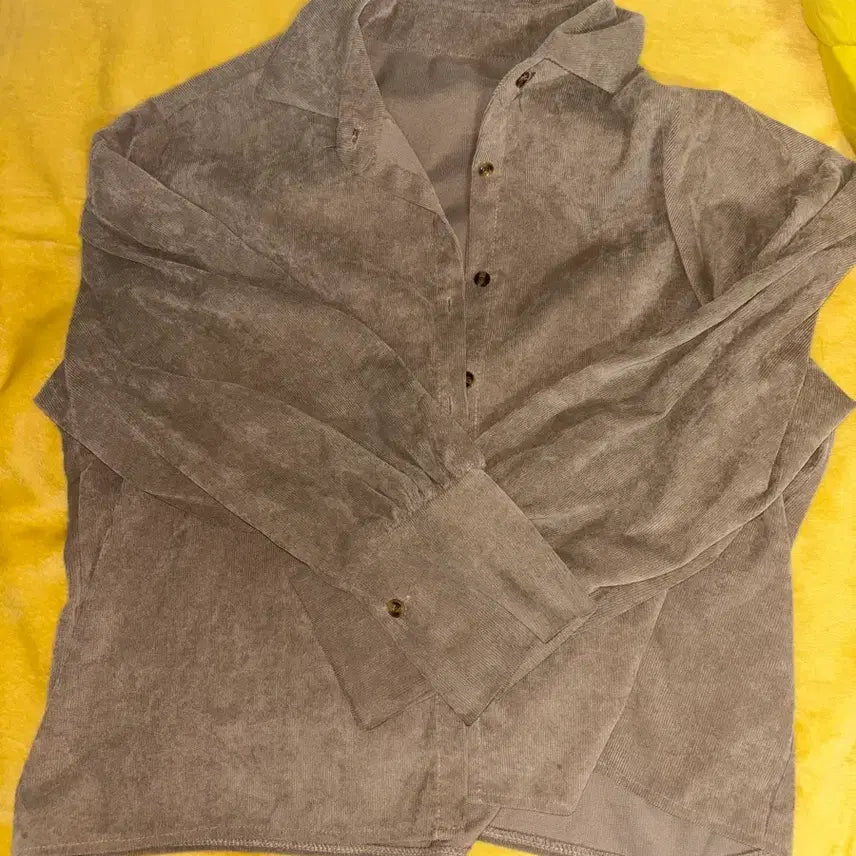 [BUNJANG] Corduroy Oversized Balloon Sleeve Shirt / 코듀로이 골덴 오버핏 셔츠
