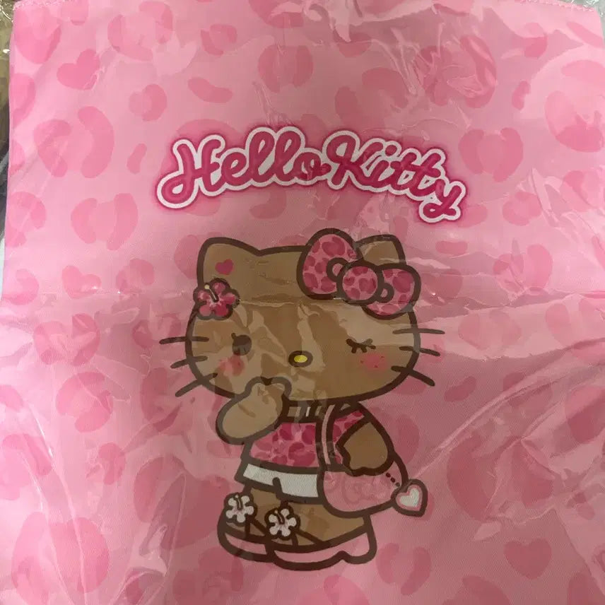 [BUNJANG] WakeMake Hello Kitty Leopard Eco Bag / 웨이크메이크 헬로키티 레오파드 에코백 미개봉