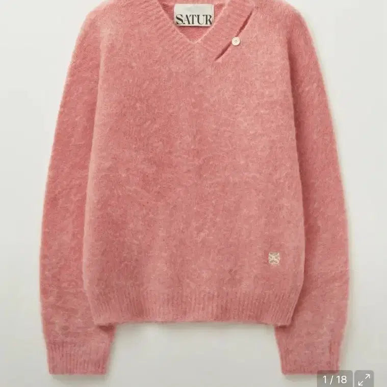 [BUNJANG] Sae'ter Mohair Pink Knit L / 세터 모헤어 핑크 니트 L