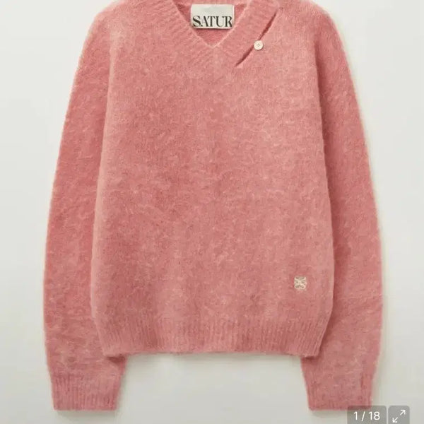 [BUNJANG] Sae'ter Mohair Pink Knit L / 세터 모헤어 핑크 니트 L