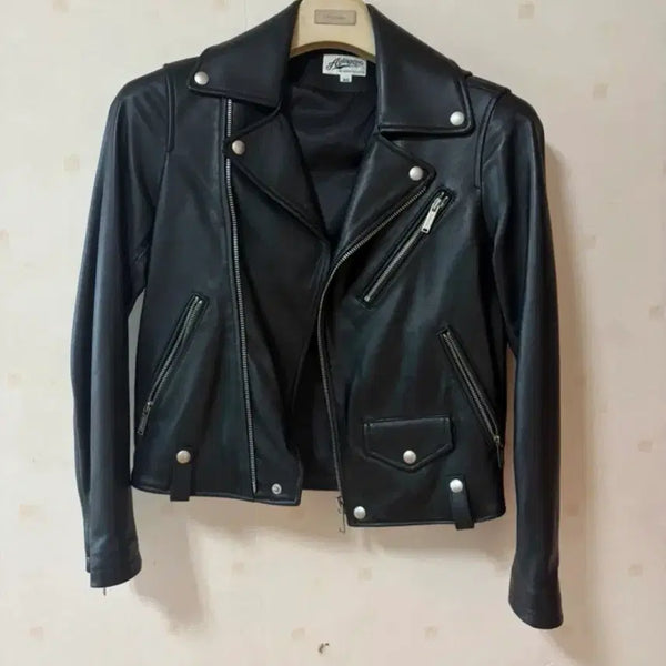 [BUNJANG] Aging CCC Lambskin Leather Rider Jacket / 에이징CCC 에이징씨씨씨 램스킨 레더 라이더 자켓