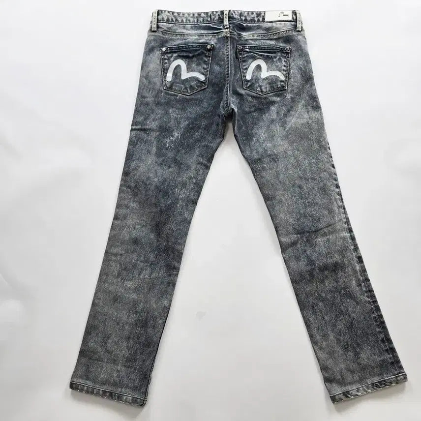 [BUNJANG] Evisu Slim Grey Stretch Denim Pants Size 28 / 에비수 청바지 슬림 그레이진 스판 데님팬츠 사이즈28 R7503