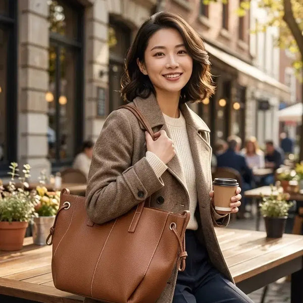 [BUNJANG] Brown Leather Shoulder Bag / 브라운 숄더백